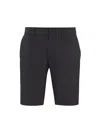 Hugo Boss Slim-fit Shorts In Easy-iron Four-way Stretch Fabric In Anthracite
