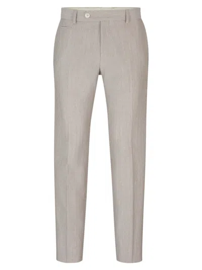 Hugo Boss Genius Slim Fit Suit Trousers In Medium Beige
