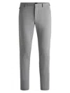 Hugo Boss Men's Slim-fit Trousers In A Cotton Blend With Stretch In Light Grey