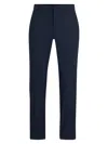 Hugo Boss Slim-fit Trousers In Micro-patterned Performance-stretch Jersey In Dark Blue