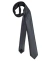 Hugo Boss Men's Solid Pattern Slim Tie In Gray