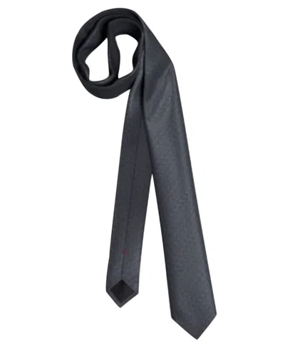 Hugo Boss Men's Solid Pattern Slim Tie In Gray