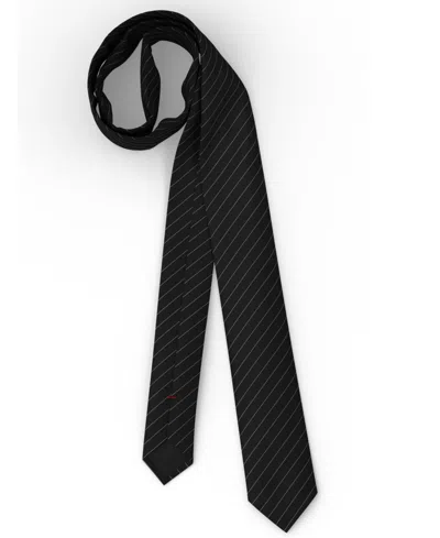 Hugo Boss Men's Solid Pattern Slim Tie In Black