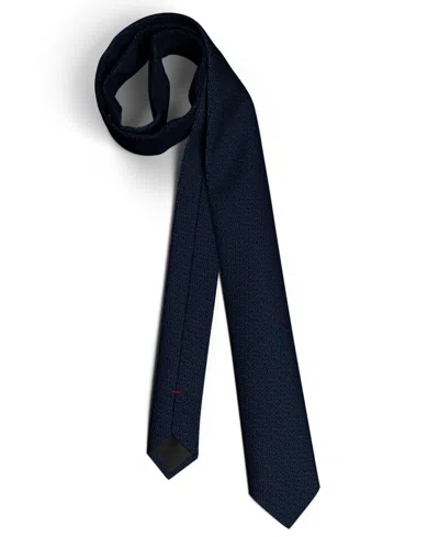 Hugo Boss Men's Solid Pattern Slim Tie In Blue