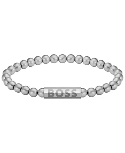 Hugo Boss Men's Sphere Stainless Steel Bracelet In Silver-tone