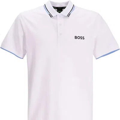 Hugo Boss Men's Sporty Regular Fit Cotton Polo Shirt In White