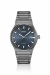 Hugo Boss Men Candor Auto Automatic Ionic Plated Gray Steel Watch 41mm In Gray