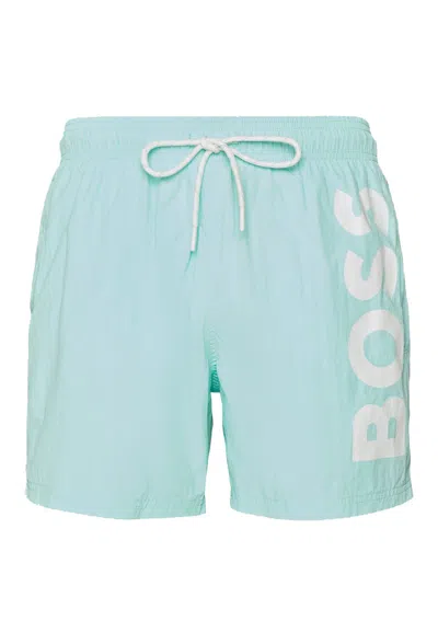 Hugo Boss Boss Men's Standard Octopus Swim Trunk, Paradise Blue