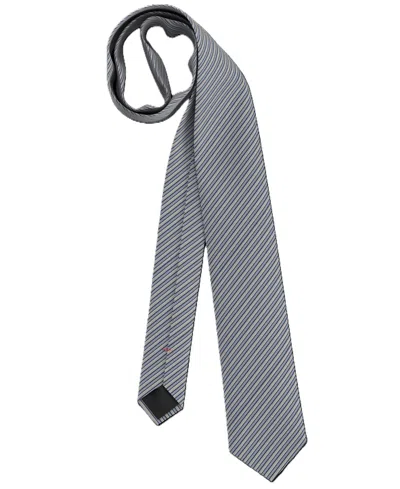 Hugo Boss Men's Stripe Slim Tie In Gray