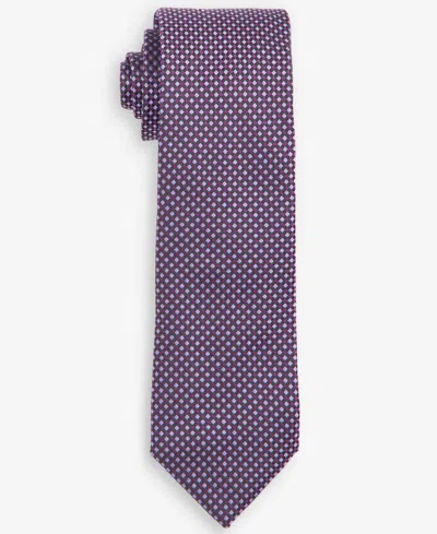 Hugo Boss Men's Striped Slim Tie In Purple