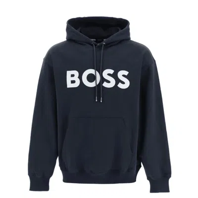 Hugo Boss Men's Sullivan Hoodie Sweatshirt, Navy In Blue