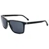 Hugo Boss Grey Rectangular Men's Sunglasses Boss 1556/o/s 0o6w/ir 57 In Black