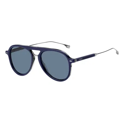 Hugo Boss Men's Sunglasses  Boss-1356-s-nlb-yq  54 Mm Gbby2 In Blue