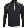 HUGO BOSS MEN'S SWEAT HALF-ZIP SWEATSHIRT, BLACK