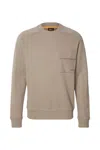 Hugo Boss Men's Sweatshirt Boss 50522481 Open Brown In Multi