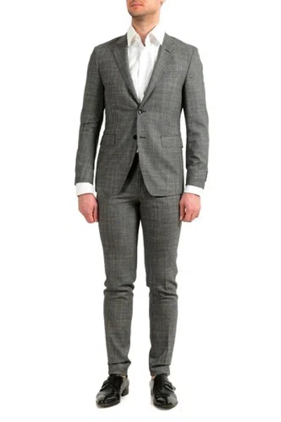 Pre-owned Hugo Boss Men's "t-royston/wain1" Gray Wool Silk Two Button Suit
