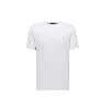 Hugo Boss Slim Fit Crew Neck T-shirt With Back Stripe Detail In White