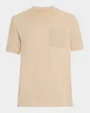Hugo Boss Men's Taut Oversized-pocket Crewneck T-shirt In Light Beige