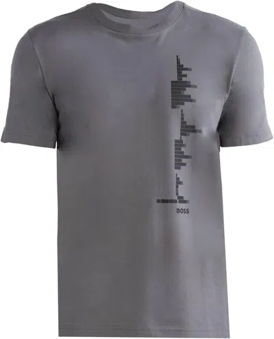 Hugo Boss Men's Tee 7 Short Sleeve T-shirt, Gray In Grey
