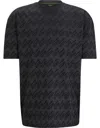 Hugo Boss Men's Tee 7 Tonal Logo T-shirt, Black/gray In Multi
