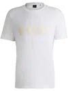 Hugo Boss Cotton-jersey T-shirt With Mirror-effect Logo Print In White