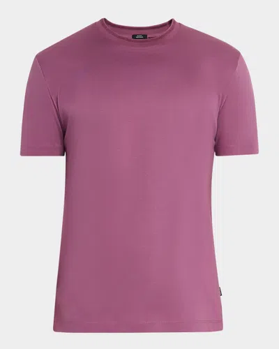 Hugo Boss Men's Tessler Jersey Crewneck T-shirt In Bright Purple