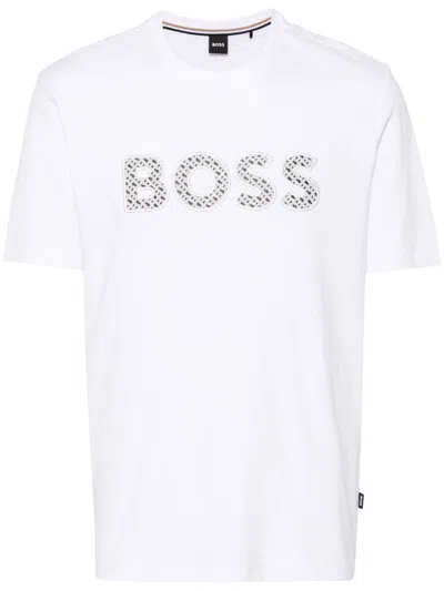Hugo Boss Men's Thompson 06 Short Sleeve Crew Neck T-shirt, White