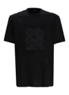 Hugo Boss Square-patch T-shirt In Black