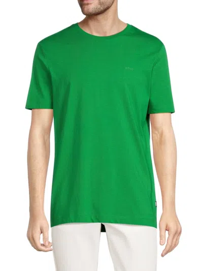 Hugo Boss Men's Thompson Crewneck T Shirt In Green