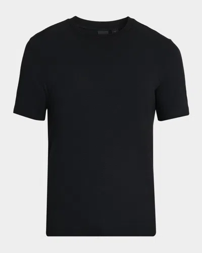 Hugo Boss Men's Tiburt 240 Slim Textured Cotton Crewneck T-shirt In Black