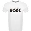 Hugo Boss Cotton-jersey T-shirt With Logo In Signature Colours In White