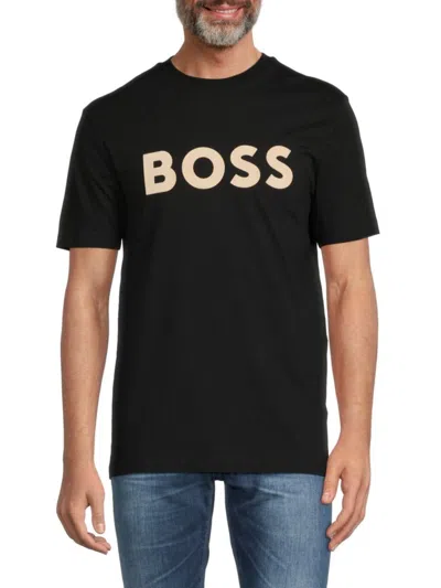 Hugo Boss Men's Tiburt Logo Tee In Black