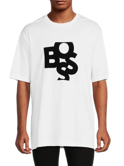 Hugo Boss Men's Tiburt Logo Tee In White