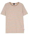 Hugo Boss Striped Crew Neck T-shirt In Multi
