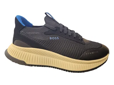 Hugo Boss Men's Titanium Evo Running Sneaker, Open Blue In Multi