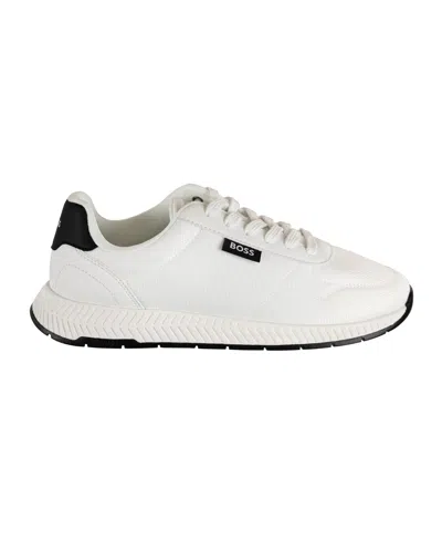 Hugo Boss Boss Men's Titanium Round Toe Running Shoes In White