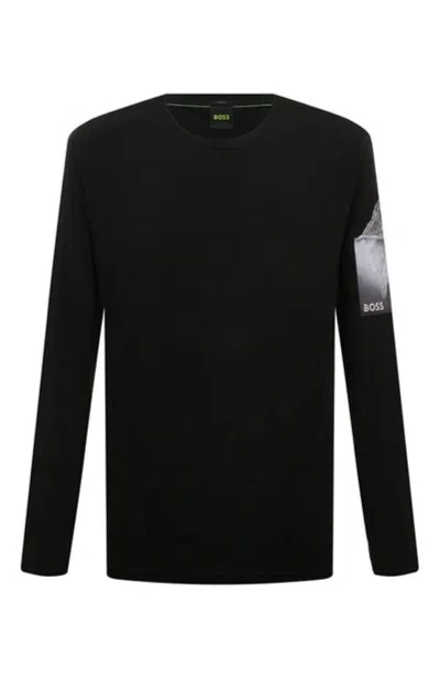 Hugo Boss Men's Togn 2 Long Sleeve T-shirt, Black