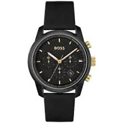 Pre-owned Hugo Boss Men's Trace Black Dial Watch - 1514003