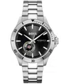 Hugo Boss Stainless-steel Watch With Japanese Automatic Movement Men's Watches In Silver-tone