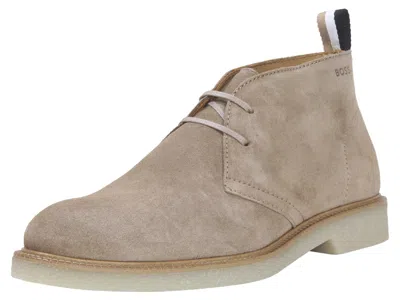 Pre-owned Hugo Boss Men's Tunley Desert Boots Chukka Shoes Lace Up Light Beige
