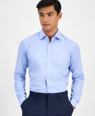Hugo Boss Men's Valerio Long Sleeve Button-front Geo Print Shirt In Blue