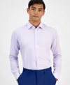 Hugo Boss Men's Valerio Long Sleeve Button-front Geo Print Shirt In Purple