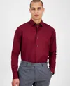Hugo Boss Men's Valerio Long Sleeve Button-front Solid Shirt In Dark Pink