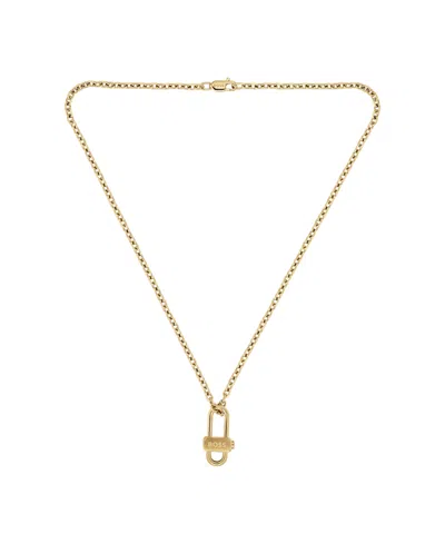 Hugo Boss Men's Ventoux Ionic Plated Thin Gold Steel Necklace