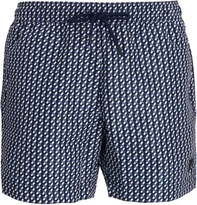 Hugo Boss Men's Vibe Swim Trunks, Navy In Blue