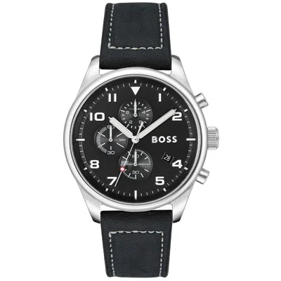HUGO BOSS MEN'S VIEW BLACK DIAL WATCH