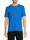 Hugo Boss Performance-stretch T-shirt In Mixed Materials In Blue