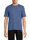 Hugo Boss Pajama T-shirt With Embroidered Logo In Blue