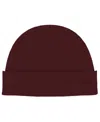 Hugo Boss Men's Waffle Logo Detail Beanie In Burgundy