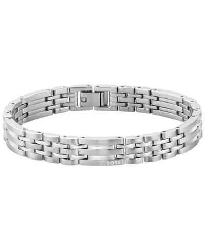 Hugo Boss Men Wesley Stainless Steel Bracelet In Metallic